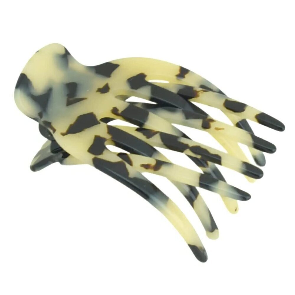 Bear Paw Small 2 ¾” White Tokyo Celluloid Handmade Salon Hinge Side Slide Yoga J